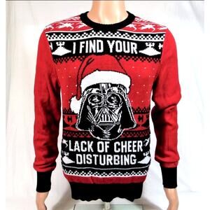 Star Wars Darth Vader Christmas Sweater Lack Of Cheer Disturbing Avail: M-XXL